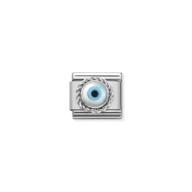 Silver Greek Eye - Composable Link | Nomination Italy