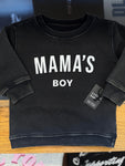 Mama's Boy Kids Crew- Acid Washed Black | BTL