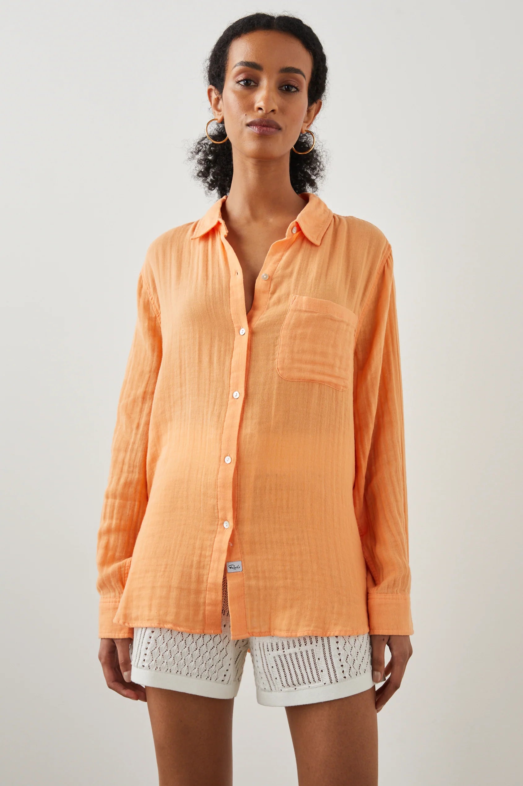 Ellis Shirt - Papaya - Rails