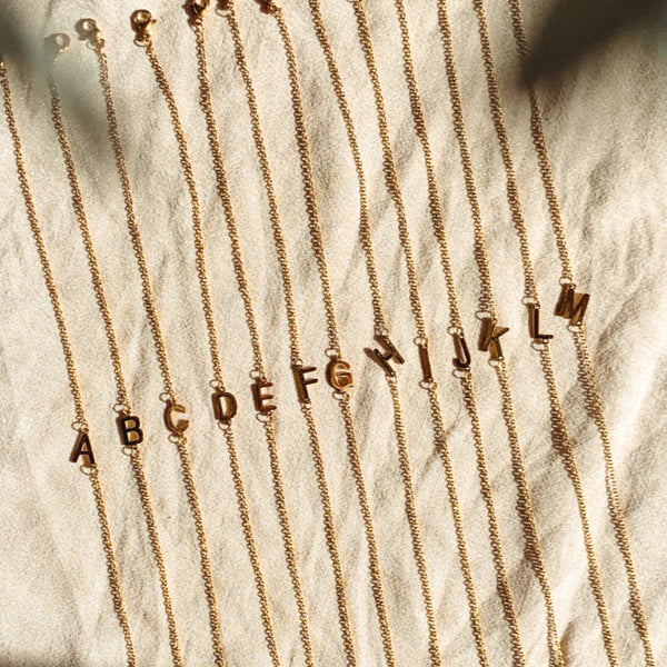 Name necklace gold outlet individual letters