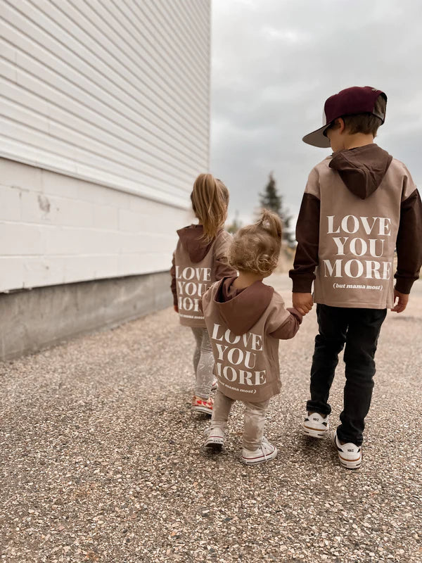Love You More (but mama most!) Hooded Sweater - Rose - Grace & Brave