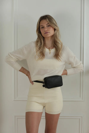 Micro Belt Bag - Black - Ela Handbags